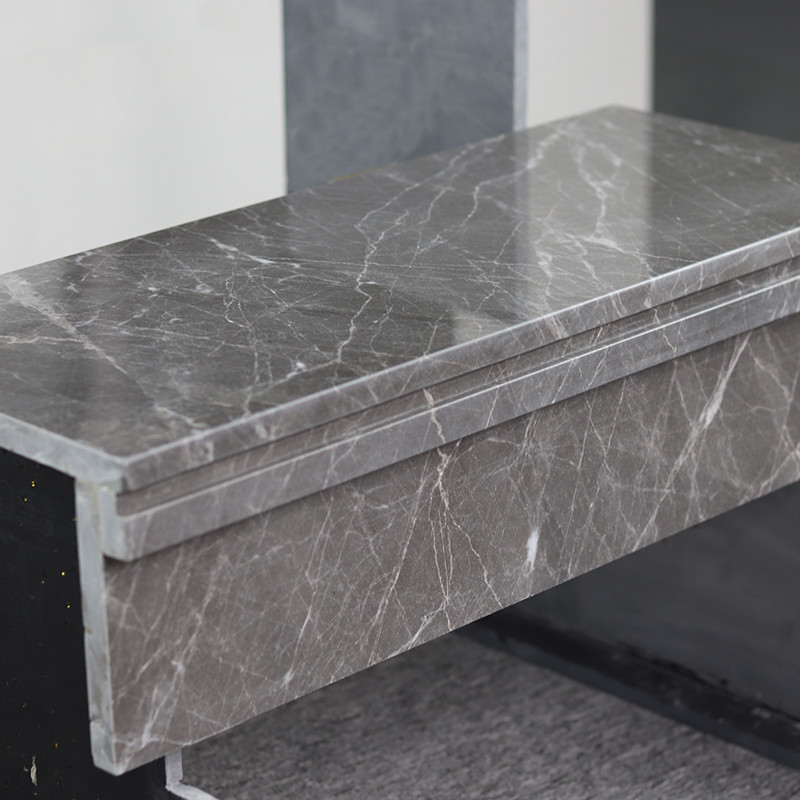 Grey Color Staircase Steps Floor-Tegels poetsten de Marmeren Tegels van Staptreden op