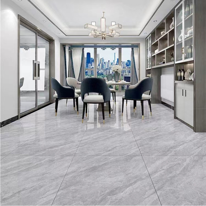 Hoge Glanzend van Gray Marble Polished Porcelain Tile voor Binnenlandse Woonkamerkeuken