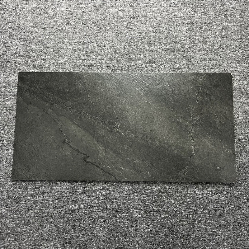 Misstap niet Matte 60 X 120 Verglaasde Keramische tegels Rustiek Donker Grey For Living Room Floor