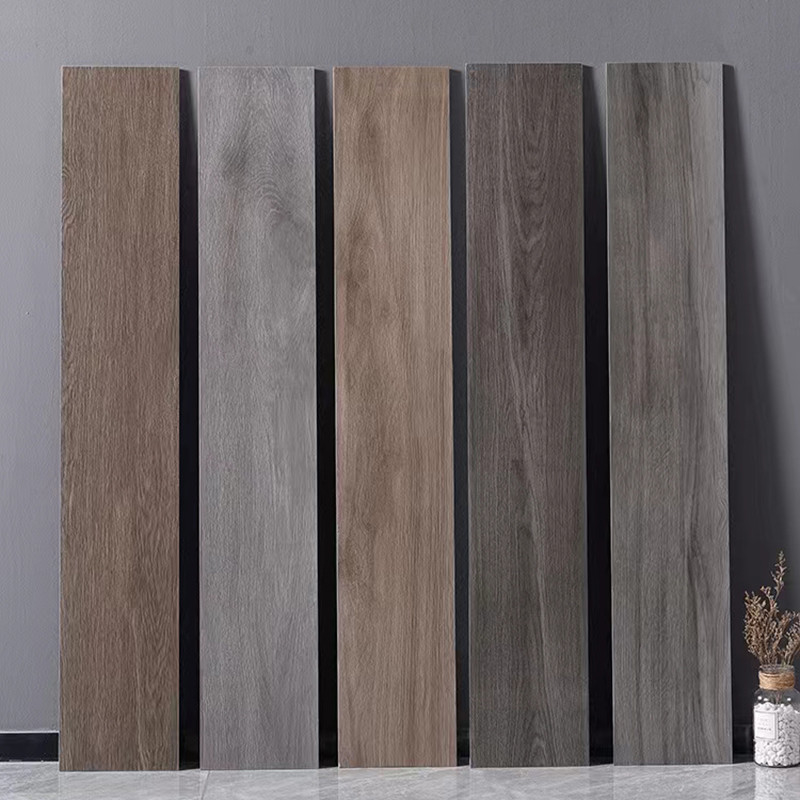 200x1200mm Verglaasd Matt Wood Grain Porcelain Tile Bruin Grey Indoor Wooden Look Antique