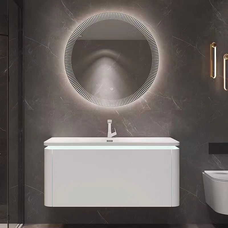 Van de de Badkamersijdelheid van het luxehotel het Moderne van het de Spiegelkabinet van de Gootsteenmuur Enige Hangende Type