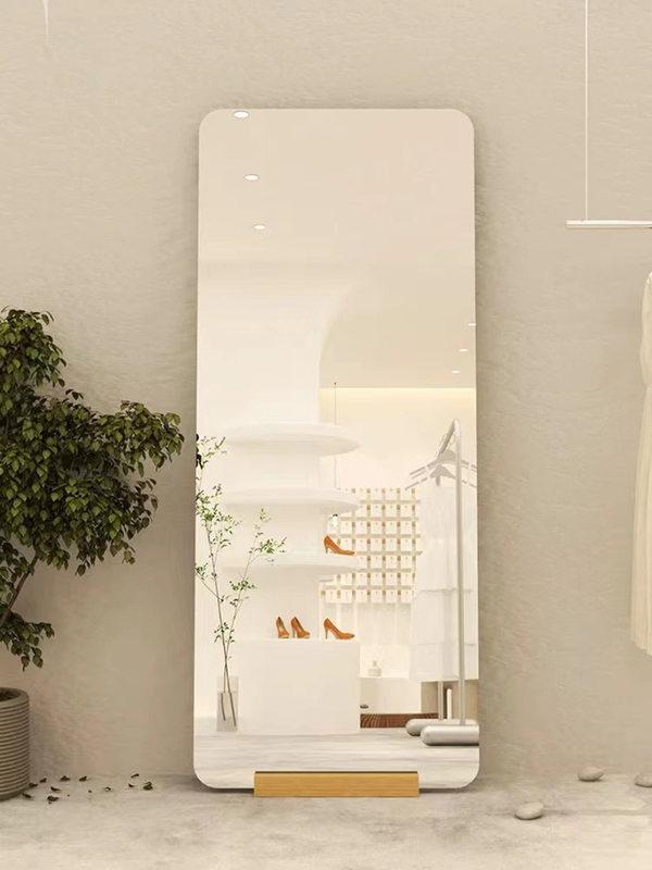 Gouden Grote de Vloer Rechte Spiegel van Barber Hair Salon Black And voor Salonpost