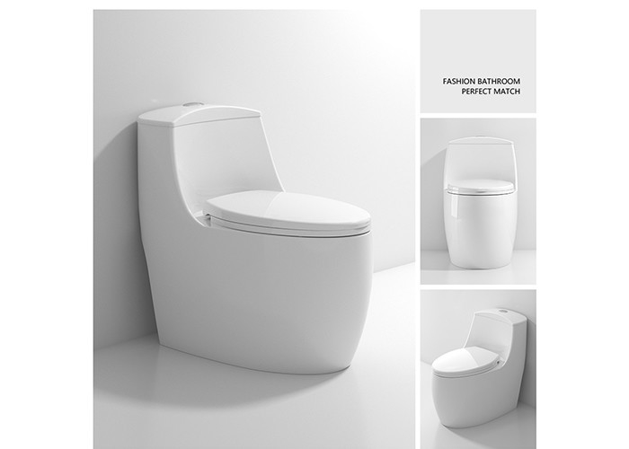 Witte Verglaasde Ééndelige van het de Val Ceramische Toilet van WC Dubbele Gelijke S de Kom Sanitaire Waren