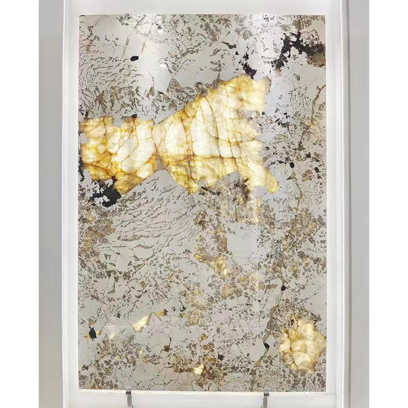 Braziliaanse Backlit Patagoina-Steen Doorzichtige Pandora Crystal White Onyx Marble Slab