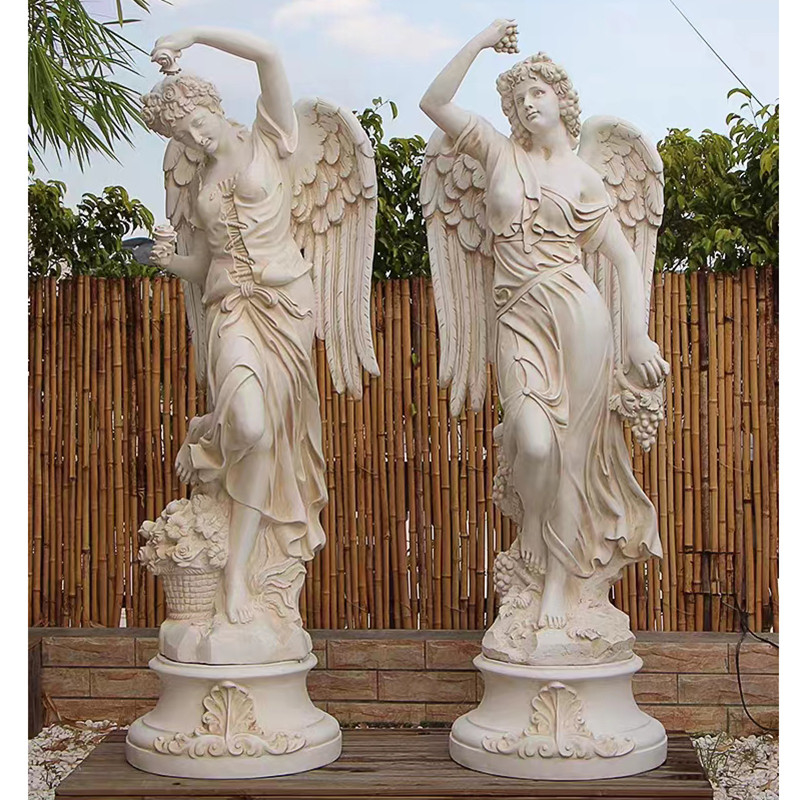 Openluchttuindecoratie Dame Levensgrote Marble Stone Sculpture