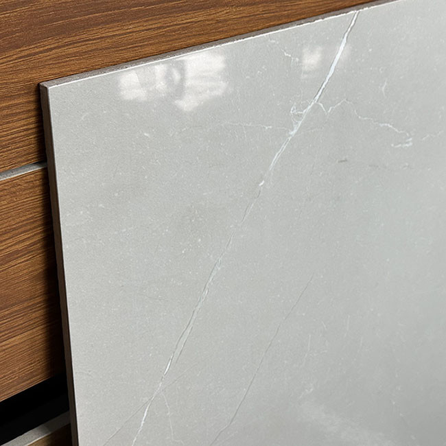 De hoge Glanzende Gray Nature Texture Glazed Polished-Porseleinvloer betegelt 600*600mm