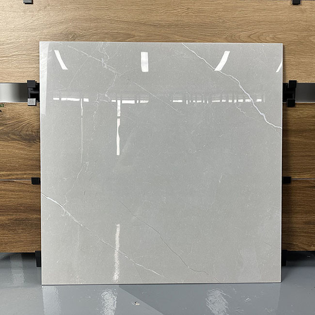 De hoge Glanzende Gray Nature Texture Glazed Polished-Porseleinvloer betegelt 600*600mm