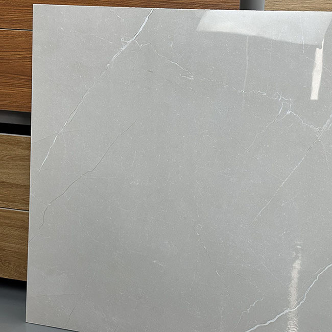 De hoge Glanzende Gray Nature Texture Glazed Polished-Porseleinvloer betegelt 600*600mm