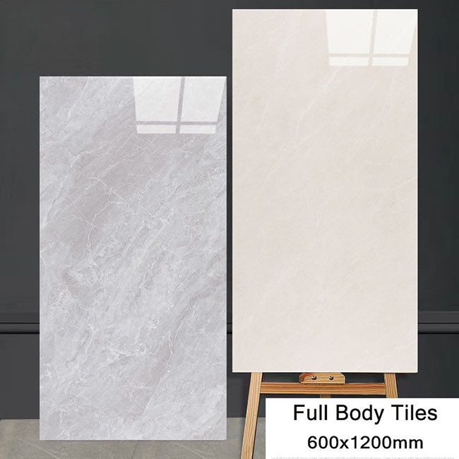 De hoge Glanzende Verglaasde Tegels Gray Color Natural Texture Porcelain betegelt 600*1200mm