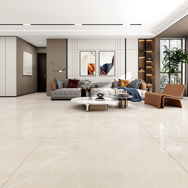 De hoge Glanzende Verglaasde Tegels Gray Color Natural Texture Porcelain betegelt 600*1200mm