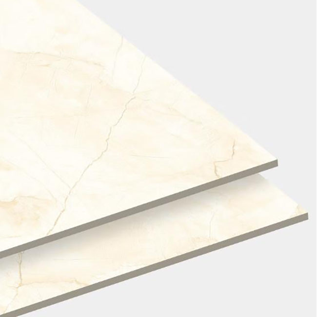 Het lichtgele Opgepoetste Verglaasde Marmer van de de Muurvloer van het Tegelsporselein betegelt Antislip 600*600mm