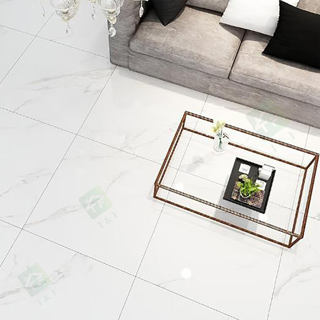 600*600mm verglaasde het Woonkamer Verglaasde Keramische tegels Super Witte Marmer met Glod-Ader Opgepoetst