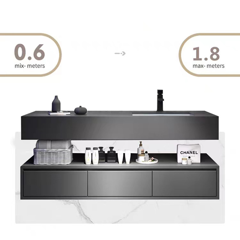 60cm de Eenheden van de Badkamersijdelheid met Gootsteen en Zijkabinetsmuur Hung Waterproof Bathroom Cabinet Set