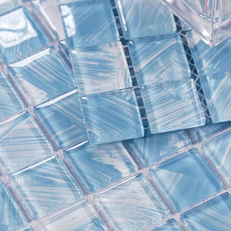 300x300mm Crystal Glass Mosaic Tile For van de de Badkamersmuur van de Balkonkeuken het Zwembadtegels