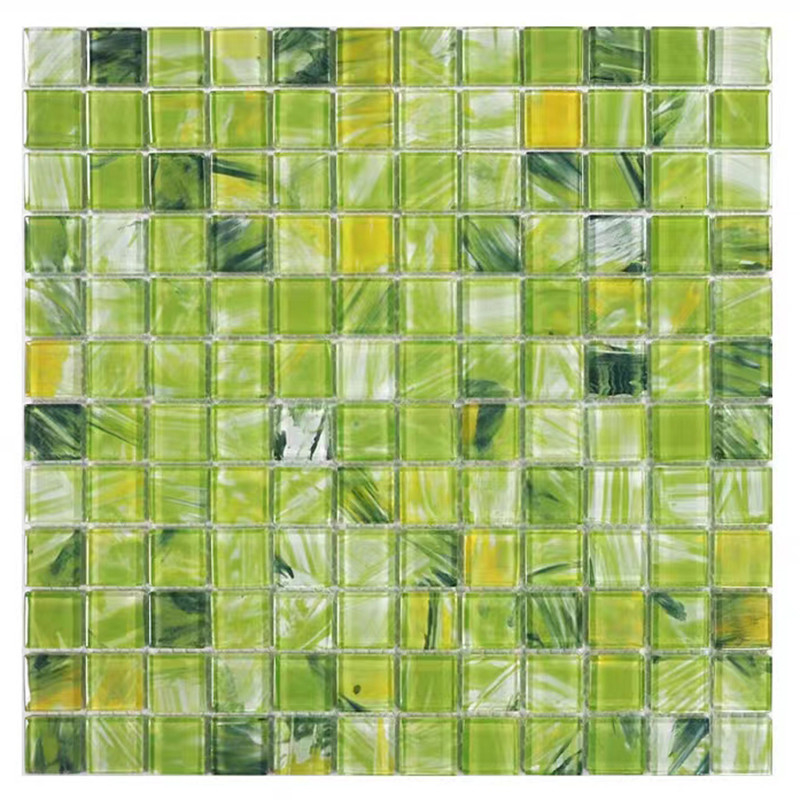 300x300mm Crystal Glass Mosaic Tile For van de de Badkamersmuur van de Balkonkeuken het Zwembadtegels