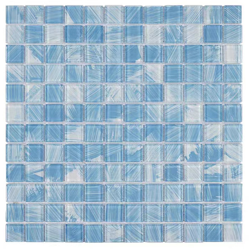 300x300mm Crystal Glass Mosaic Tile For van de de Badkamersmuur van de Balkonkeuken het Zwembadtegels