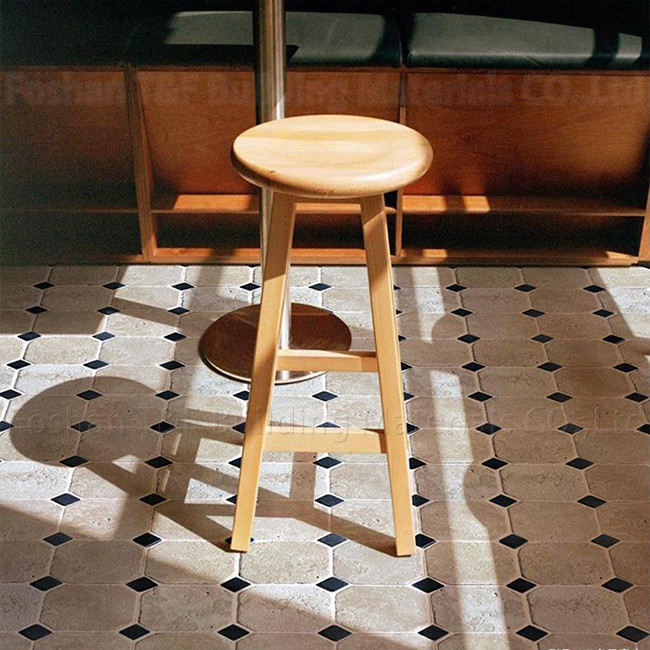 300X300mm Niet-glijdende vloertegels Natuurlijke grotsteen Mozaïek Clem Stone Hotel Do Oude Octagon
