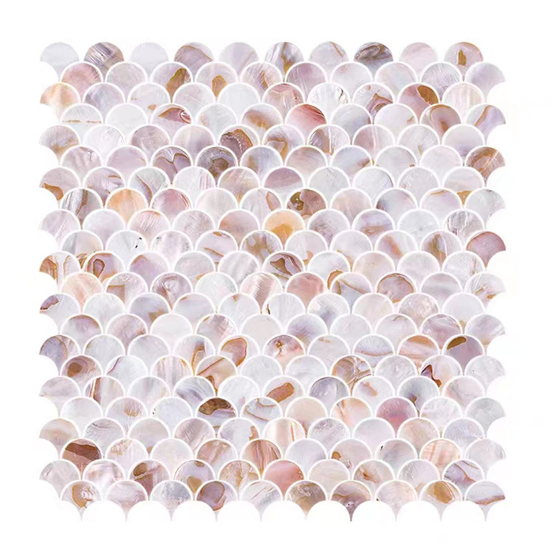 Van de Moeder van Parel Backsplash van Shell White Pattern Mosaic Tile van de ventilatorvorm Natuurlijke de Muurtegel