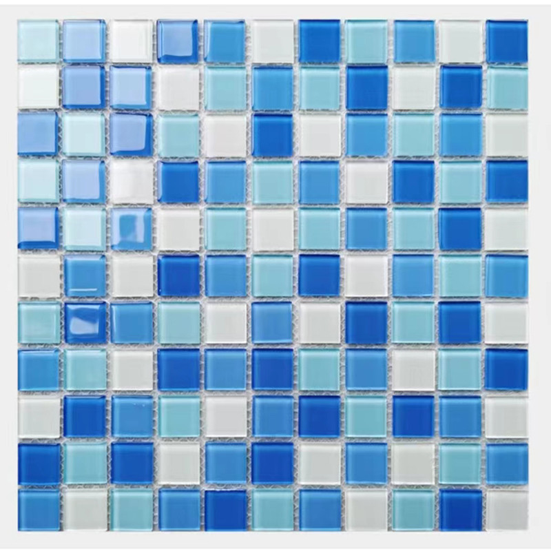 300x300mm Crystal Glass Mosaic Floor Wall Tegel voor de Keuken Backsplash van het Badkamers Zwembad