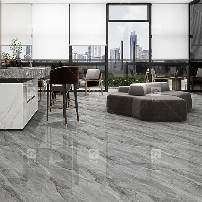 Luxe full body marmer hoog glanzend porselein geglazuurde tegels voor woonkamer