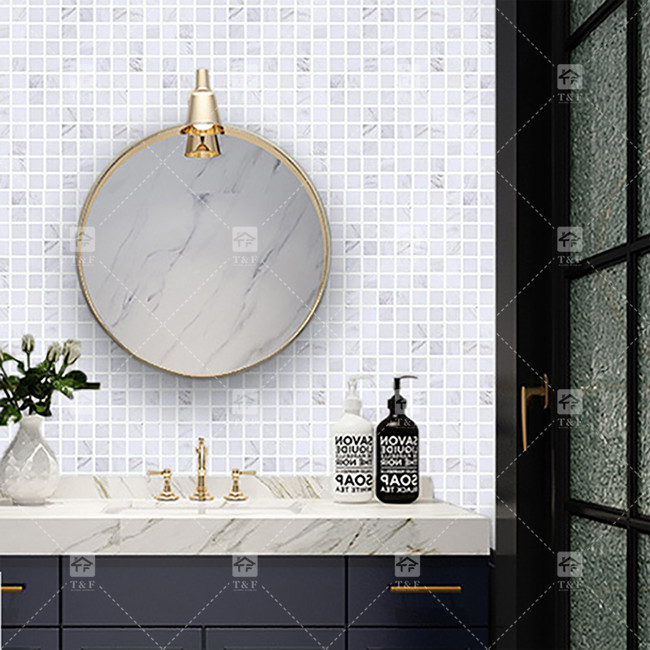 Classic Carrara Natural Marble Stone Mosaïek Porseleinen tegels voor vloer en muur