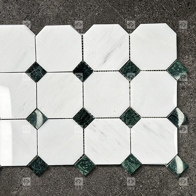 Classic Carrara Natural Marble Stone Mosaïek Porseleinen tegels voor vloer en muur