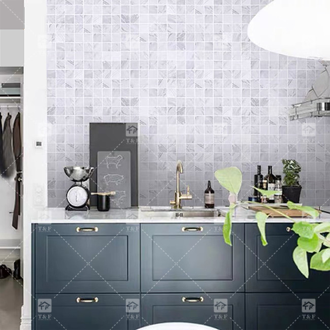Classic Carrara Natural Marble Stone Mosaïek Porseleinen tegels voor vloer en muur