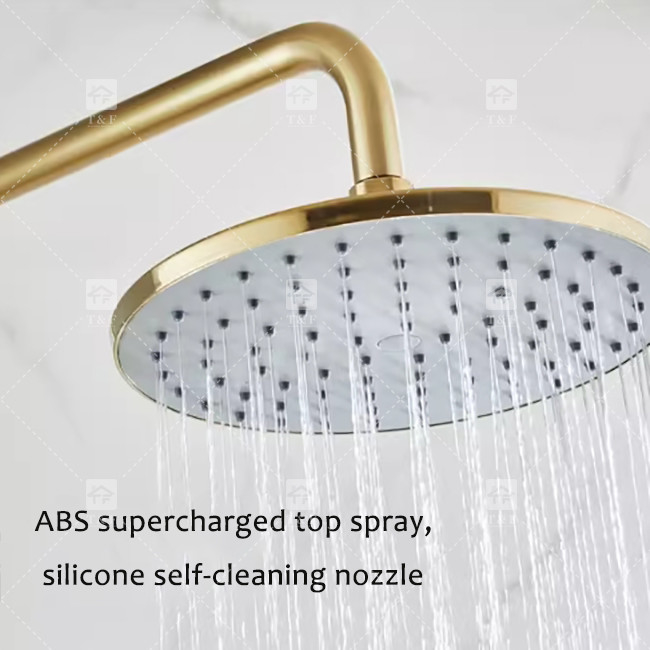 Nordic Light Luxe Douche Set Home Kraan Messing Gepoetste Goud Warm En Koud Onder Druk Doos