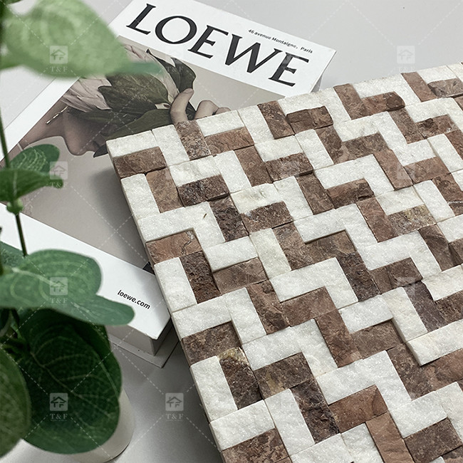 Marmeren steen Look Mosaïek tegels Mat oppervlak Decoratie Badkamer Keuken Backsplash