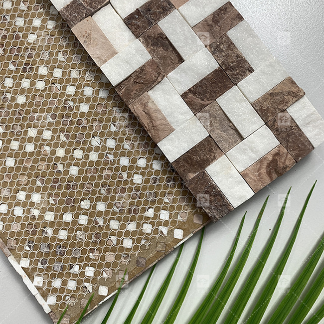 Marmeren steen Look Mosaïek tegels Mat oppervlak Decoratie Badkamer Keuken Backsplash