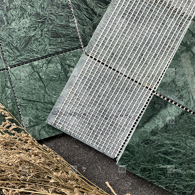 Natuurmarmer mosaïek gepolijst zwembad tegel groen vierkant huisversiering