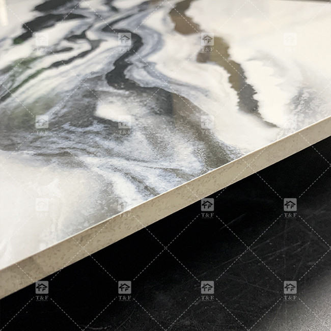 Panda Wit Marmer Look Porseleinen tegels 600x1200mm Slab voor woonkamer Wand Decor Luxe Steen voor winkels