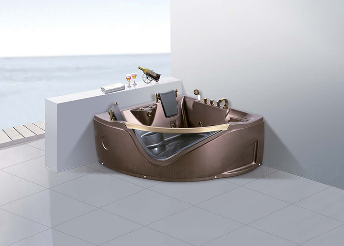 De Jacuzziton van de Hydromassagebadkamers met de Installatie van de 2 Zetelshoek