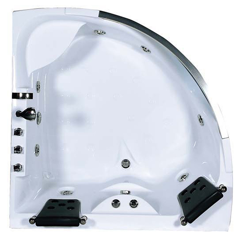 De Jacuzziton van de Hydromassagebadkamers met de Installatie van de 2 Zetelshoek