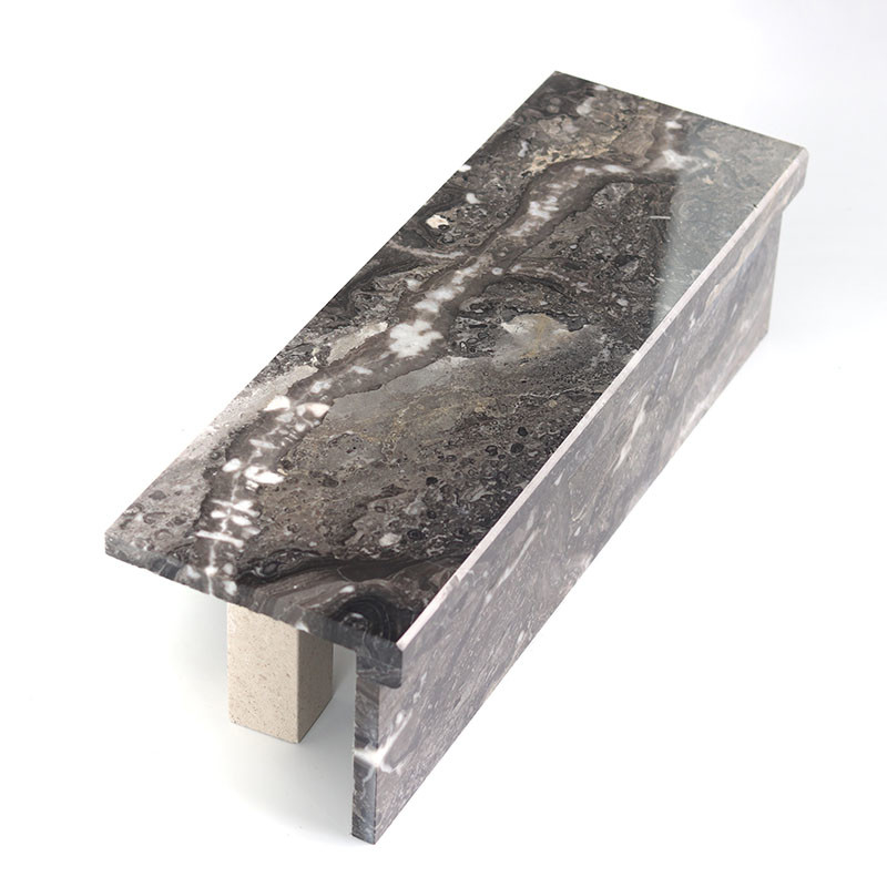 Marmeren Tredekeramische tegels, Glanzende Antisliptredetegels Donker Grey Color