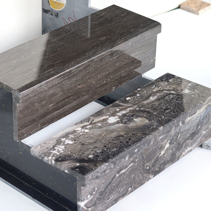 Marmeren Tredekeramische tegels, Glanzende Antisliptredetegels Donker Grey Color