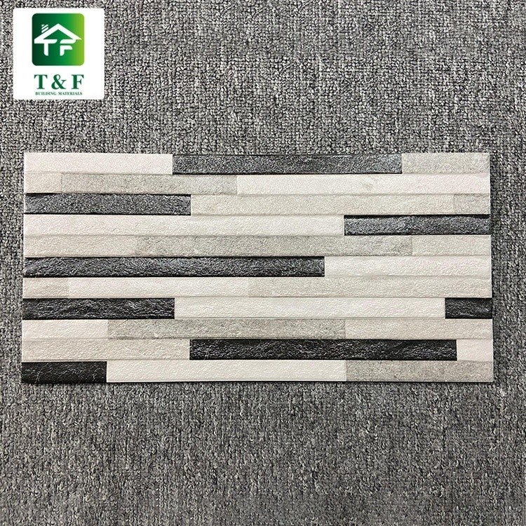 Witte Kleur van buitenkant Verglaasde Keramische tegels de Zwarte Mengeling 20 X 40