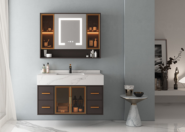 Moderne het Kabinetshd Slimme LEIDENE van Hung Drijvend Badkamer Trots Eenheden van de Luxemuur Zilveren Spiegel