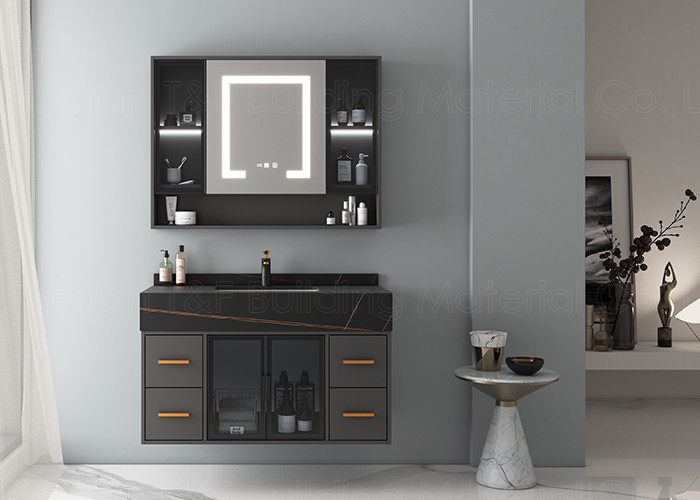 Moderne het Kabinetshd Slimme LEIDENE van Hung Drijvend Badkamer Trots Eenheden van de Luxemuur Zilveren Spiegel