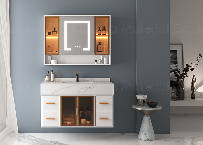 Moderne het Kabinetshd Slimme LEIDENE van Hung Drijvend Badkamer Trots Eenheden van de Luxemuur Zilveren Spiegel